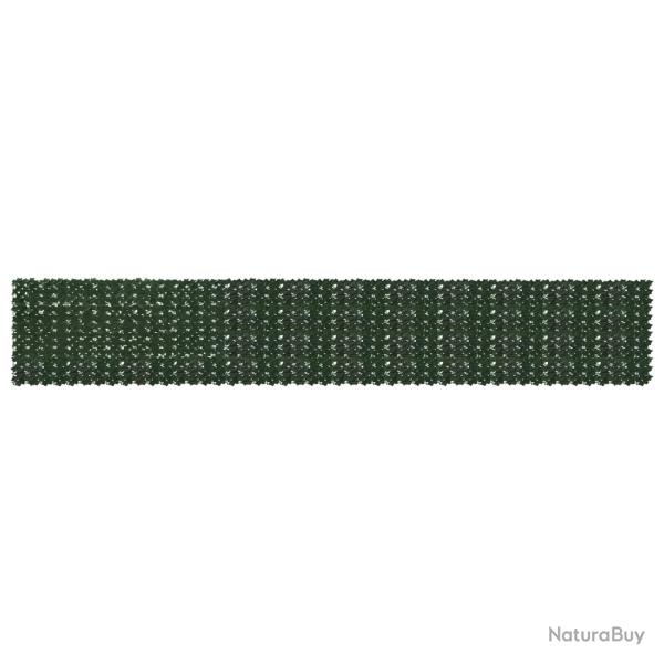 �cran de balcon avec feuilles Vert fonc� 600 x 100 cm