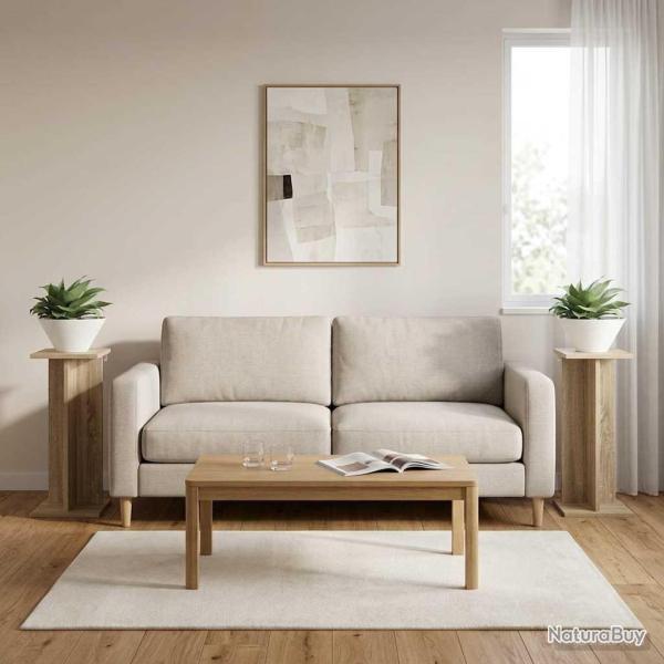 Support de Plante 2 pcs Ch�ne Sonoma 25 x 25,5 x 60,5 cm