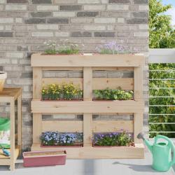 Caisses &agrave; fleurs pour palettes Euro 12 pcs Marron