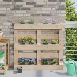 Caisses &agrave; fleurs pour palettes Euro 12 pcs Gris