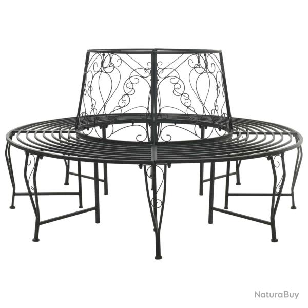 Banc d'Arbre 8-Nombre de places � 160 x 89 cm Acier Noir Rond