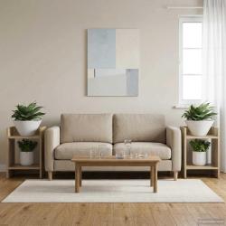 Support de Plante 2 pc Ch&ecirc;ne Sonoma 30 x 30 x 40 cm