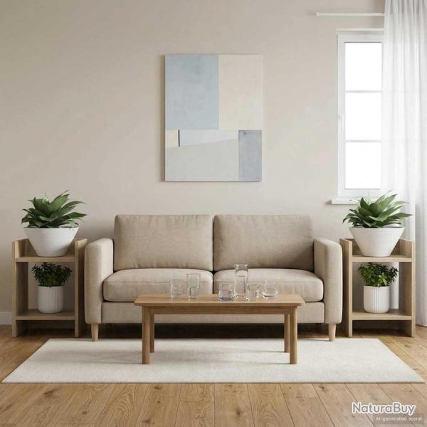 Support de Plante 2 pc Ch�ne Sonoma 30 x 30 x 40 cm