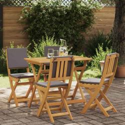 Chaises de bistrot d'ext&eacute;rieur 4 pcs Gris fonc&eacute;