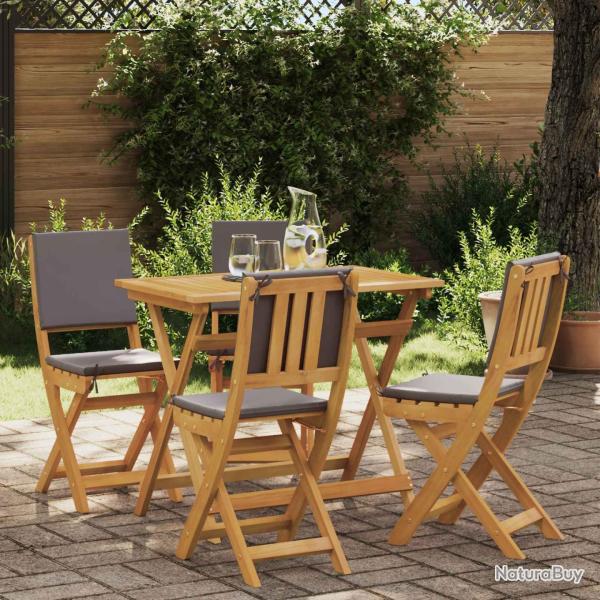 Chaises de bistrot d'ext�rieur 4 pcs Gris fonc�
