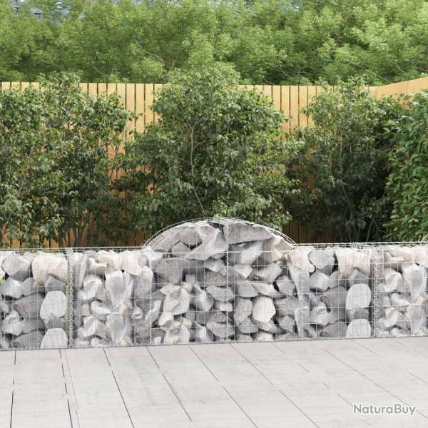Paniers � gabions arqu�s 10 pcs 200x50x60/80 cm Fer galvanis�