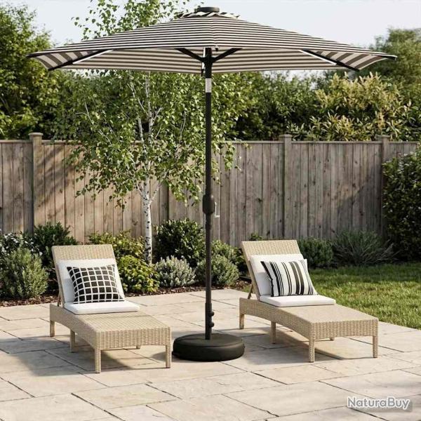 Parasol de jardin avec lumi�res LED et base 230 x 230 cm