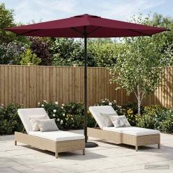 Parasol de jardin 270 x 270 cm Polyester Rectangulaire Bordeaux