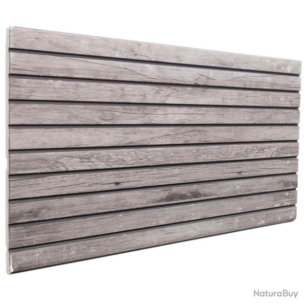 Panneaux muraux 5 pcs Gris 100 x 50 cm Mousse EPS