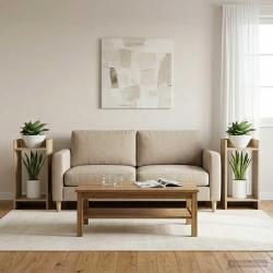 Support de Plante 2 pc Ch&ecirc;ne Sonoma 30 x 30 x 60 cm