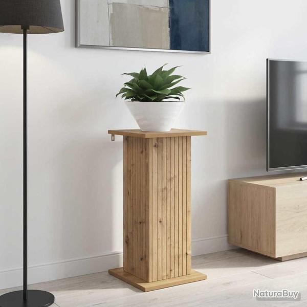 Support de Plante 2 pc Ch�ne artisanal 30,5 x 30 x 60,5 cm