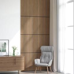 Panneaux muraux 8 pcs Naturel 60,5 x 60 cm