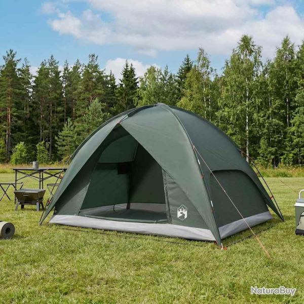 Tente de camping avec un abri imperm�able D�me Vert arm�e