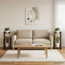 Support de Plante 2 pc Bois ancien 30 x 30 x 80 cm