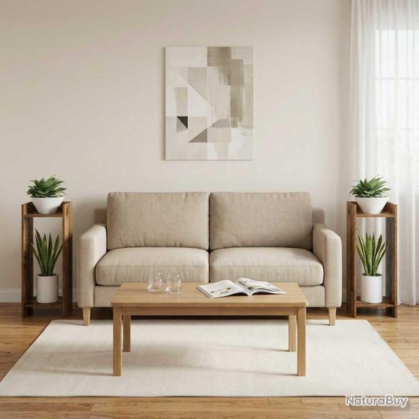 Support de Plante 2 pc Bois ancien 30 x 30 x 80 cm