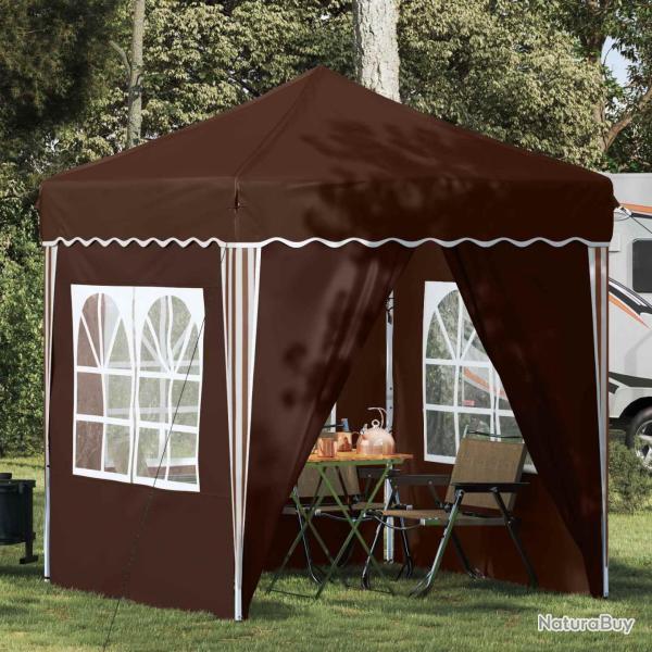Tente de f�te pop-up 195 x 195 x 245 cm Marron Tissu Oxford