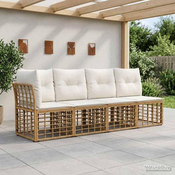 Canap� de jardin 4 places avec accoudoir gauche 4 pcs