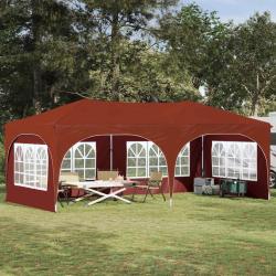 Tente de f&ecirc;te pop-up 575 x 288 x 245 cm Terre cuite