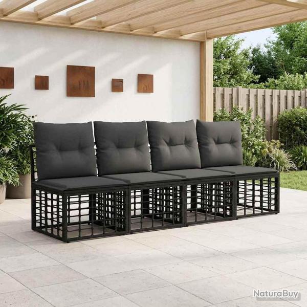 Canap� de jardin 4 places sans accoudoir 4 pcs