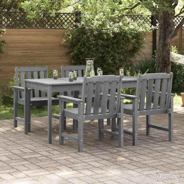 Chaise de jardin 4 pcs Gris clair 65,5 x 59 x 88 cm