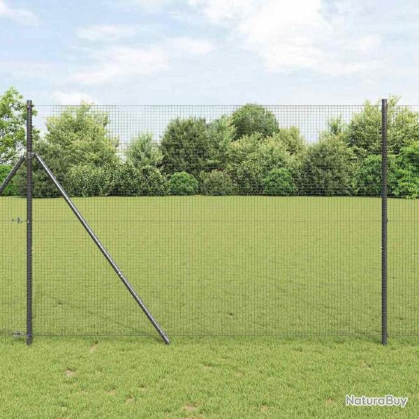 Cl�ture en fils soud�s pour fixation au sol 10 x 1,5 m Gris