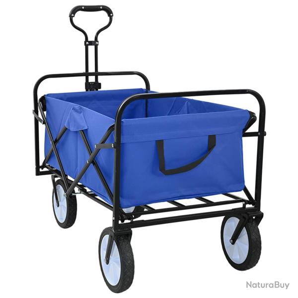 Chariot � Main Pliable Bleu 94 x 53 x 99 cm Tissu Oxford