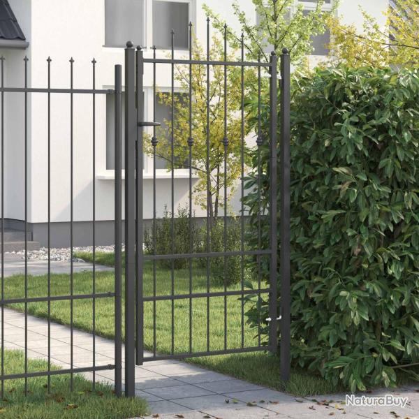 Porte de Cl�ture HORST 100 x 175 cm m�tal Noir Verrouillable