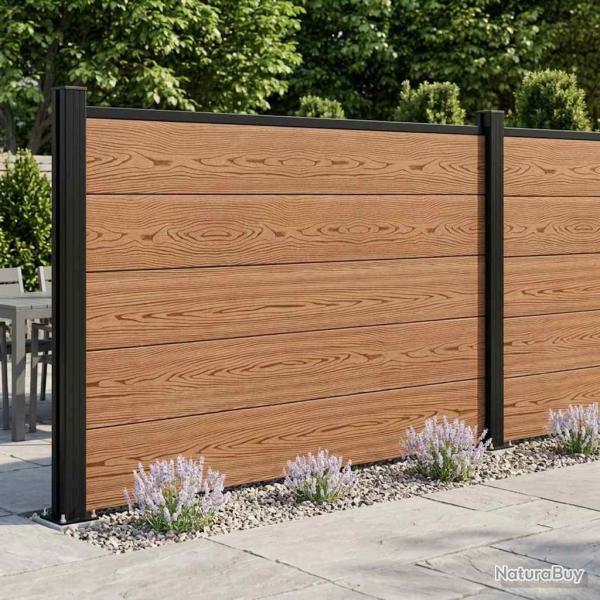 Ensemble de Cl�ture 180 x 105 cm WPC et Aluminium Marron