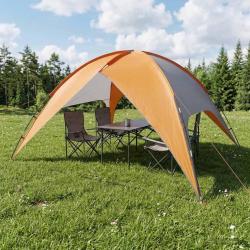 Tente de camping avec un abri imperm&eacute;able D&ocirc;me Gris et orange