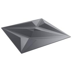 Panneaux muraux &Eacute;toile 48 pcs Gris &Eacute;toile 50 x 50 cm Mousse XPS