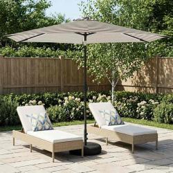 Parasol de jardin avec lumi&egrave;res LED et base 300 x 300 cm