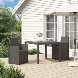 Chaises de jardin salle &agrave; manger 2 pcs Gris clair PP