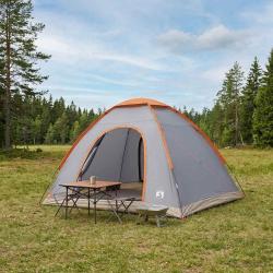 Tente de camping avec toit Gris et orange 275 x 215 x 125 cm