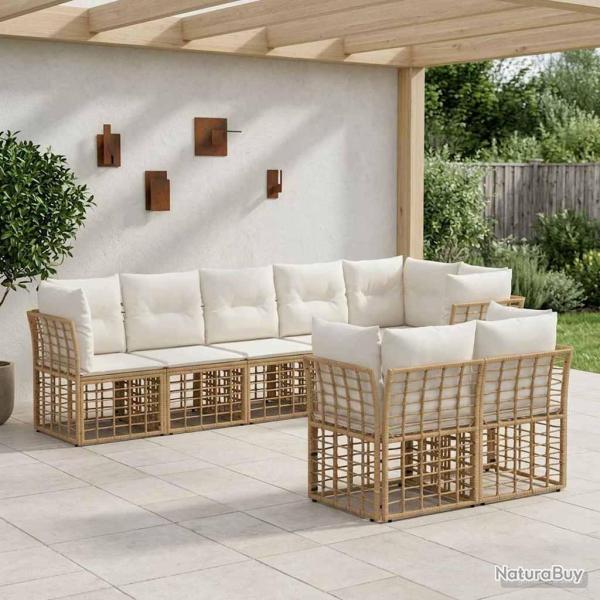 Ensemble de canap�s d'ext�rieur Naturel Polyester