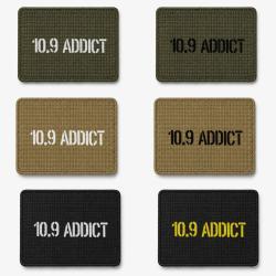 Patch velcro 10.9 Addict - &Eacute;cusson tir sportif tiss&eacute; 10x7 cm