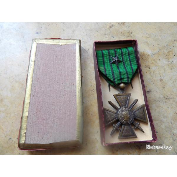 Croix guerre Etat Fran�ais Vichy 1939 1940 citation argent 39 40 deuxi�me guerre ww2 bataille France