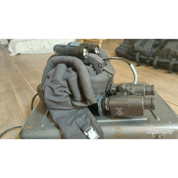 Jumelles de vision nocturne PVN-57 + batterie + projecteurs IR