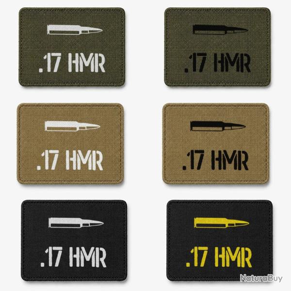 Patch velcro .17 HMR - �cusson tir sportif tiss� 10x7 cm