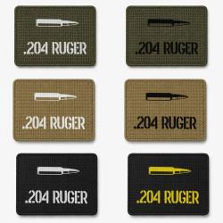 Patch velcro .204 Ruger - &Eacute;cusson tir sportif tiss&eacute; 10x7 cm