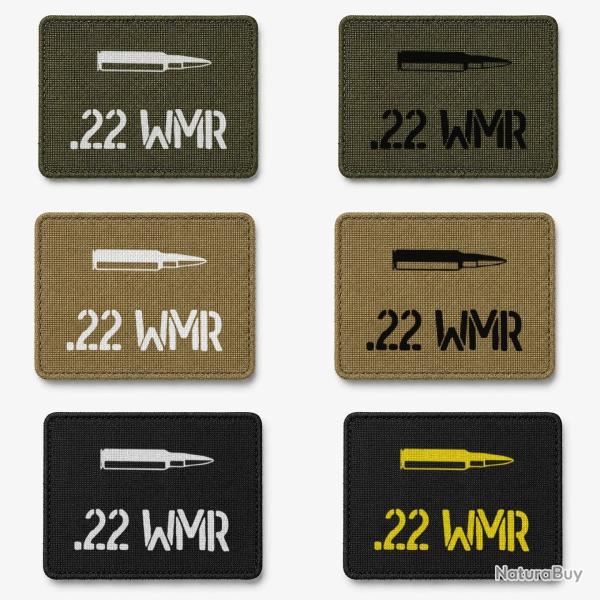 Patch velcro .22 WMR - �cusson tir sportif tiss� 10x7 cm