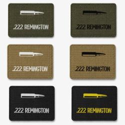 Patch velcro .222 Remington - &Eacute;cusson tir sportif tiss&eacute; 10x7 cm