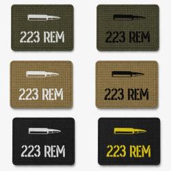 Patch velcro 223 Rem - &Eacute;cusson tir sportif tiss&eacute; 10x7 cm