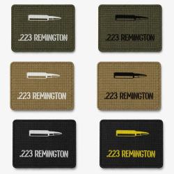Patch velcro .223 Remington - &Eacute;cusson tir sportif tiss&eacute; 10x7 cm
