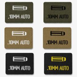 Patch velcro 10mm Auto - &Eacute;cusson tir sportif tiss&eacute; 10x7 cm