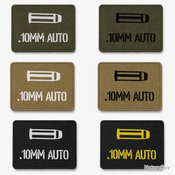 Patch velcro 10mm Auto - �cusson tir sportif tiss� 10x7 cm