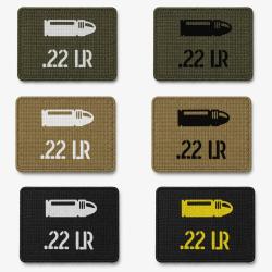 Patch velcro .22 LR - &Eacute;cusson tir sportif tiss&eacute; 10x7 cm