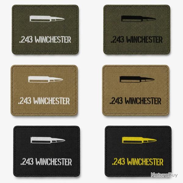 Patch velcro 243 Winchester - �cusson tir sportif tiss� 10x7 cm