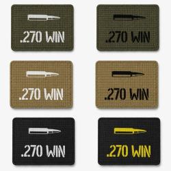 Patch velcro .270 Win - &Eacute;cusson tir sportif tiss&eacute; 10x7 cm