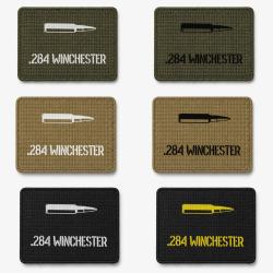 Patch velcro .284 Winchester - &Eacute;cusson tir sportif tiss&eacute; 10x7 cm
