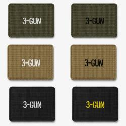 Patch velcro 3-Gun - &Eacute;cusson tir sportif tiss&eacute; 10x7 cm